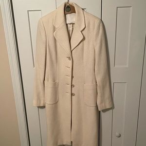 Long Off-White Dress Coat